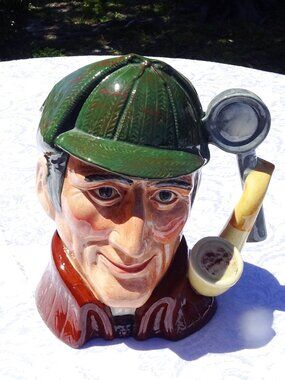 Royal Doulton 1972 The Sleuth Large Toby Jug 8" Sherlock Holmes D6631